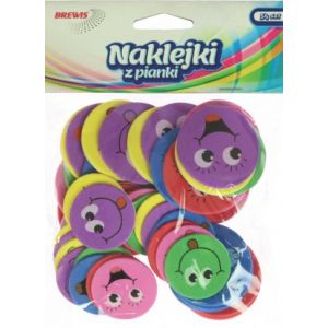 Naklejki z mikrogumy Brewis Uśmiechy, 54szt
